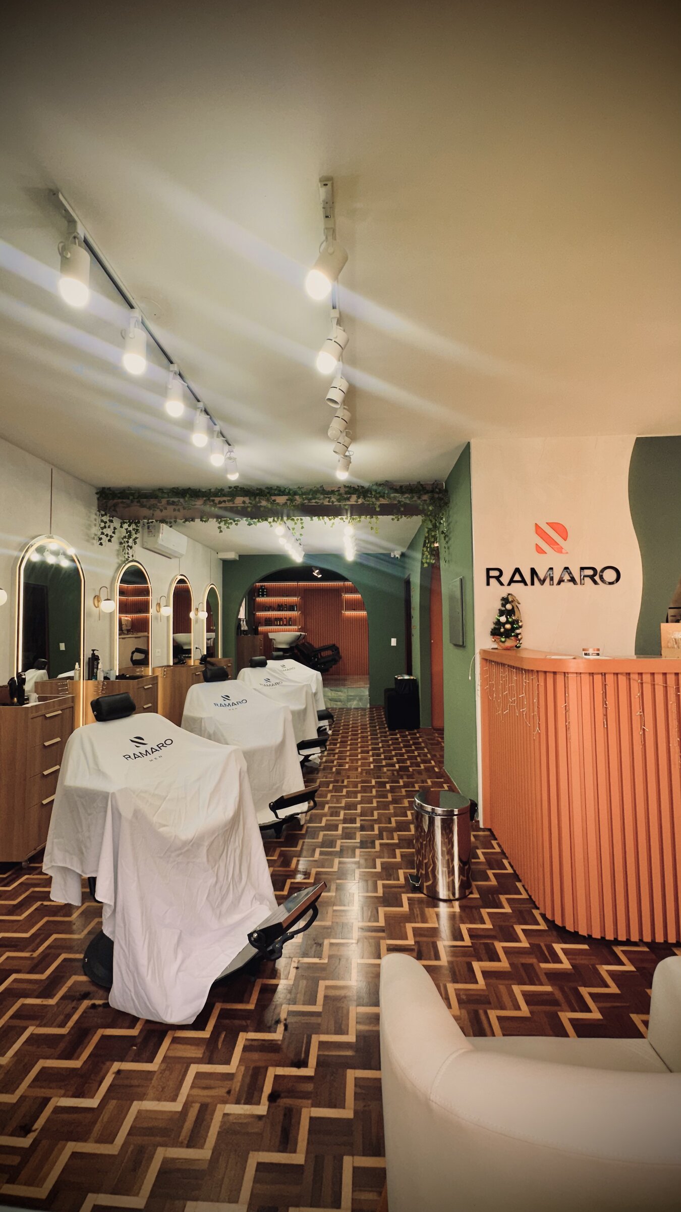 Interior da barbearia